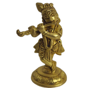 Brass Antique Krishna Idol Big